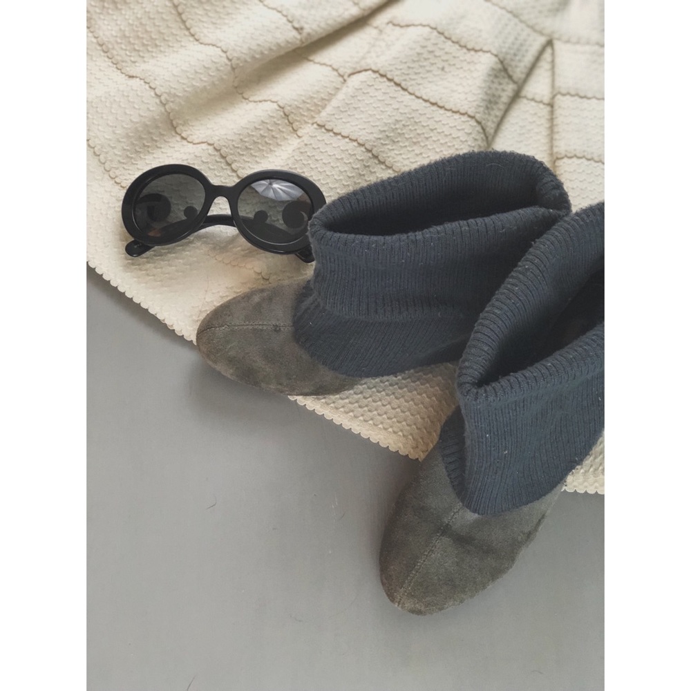 Grey Winter Ankle bootie with Cloth Cover